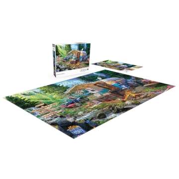 Buffalo Games - Jeff Haynie - Mountain Retreat - 2000 Piece Jigsaw Puzzle for Adults -Challenging Puzzle Perfect for Game Nights - Finished Size is 38.50 x 26.50