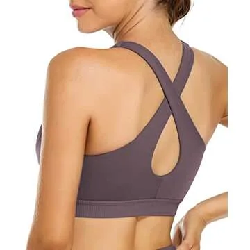 Sports Bras for Women High Support Sports Bras for Women Yoga Bra Workout Bra Medium Support Gym Running Bra Crop Top Bra Brown M