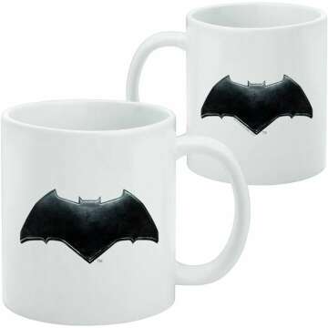 Batman Logo Ceramic Coffee Mug - Justice League Gift