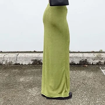 Meladyan Women Bodycon High Waist Maxi Skirt for All Occasions