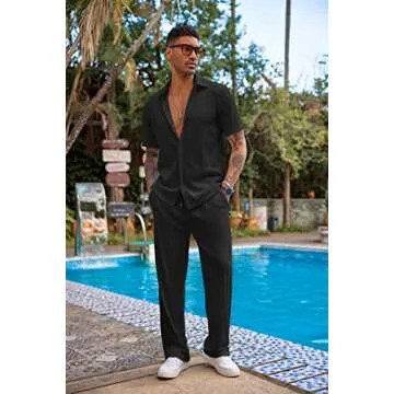 COOFANDY Men's Casual 2 Piece Outfit - Stylish Summer Set for Every Occasion