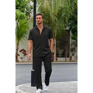 COOFANDY Men's 2 Piece Casual Summer Outfit Set
