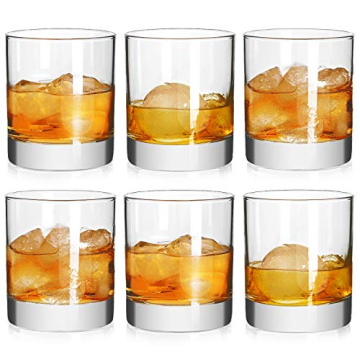 Elegant Rock Style Whiskey Glasses Set of 6 for Gifts