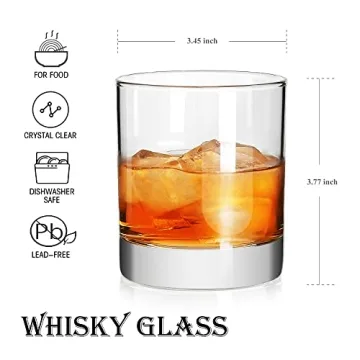 Elegant Rock Style Whiskey Glasses Set of 6 for Gifts