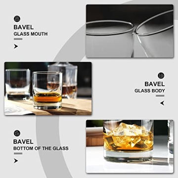 Elegant Rock Style Whiskey Glasses Set of 6 for Gifts