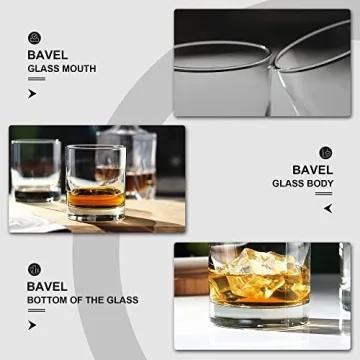 Elegant Rock Style Whiskey Glasses Set of 6 for Gifts