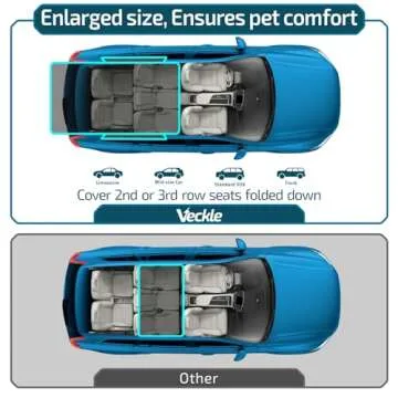 Veckle SUV Cargo Liner for Dogs - Universal Fit Trunk Cover for Dogs Water Resistant Nonslip with Si...