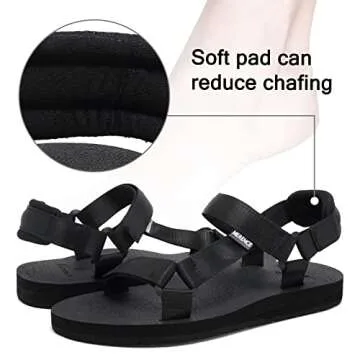 CIOR Women's Sport Sandals Hiking Sandals with Arch Support Yoga Mat Insole Outdoor Light Weight Water Shoes-U119SLX023-balck-37A