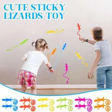 HLARTNET 26 PCS Sticky Lizards - Fun Party Favors for Kids