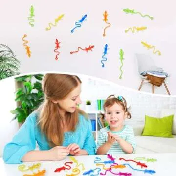 HLARTNET 26 PCS Sticky Lizards - Fun Party Favors for Kids