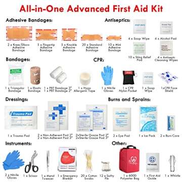 Pasenhome First Aid Kit - Comprehensive Emergency Supplies