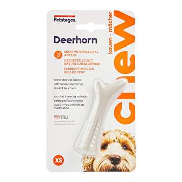 Durable Petstages Deerhorn Antler Dog Chew Toy for All Sizes