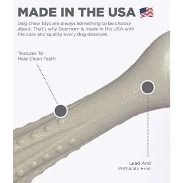 Durable Petstages Deerhorn Antler Dog Chew Toy for All Sizes