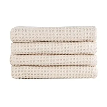 Luxury 4-Piece Waffle Weave Bath Towel Set - 1888 Mills
