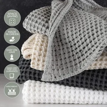 Luxury 4-Piece Waffle Weave Bath Towel Set - 1888 Mills