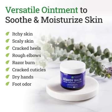 Truremedy Naturals Remedy Balm with Tea Tree Oil, 2 oz - Soothing Relief for Itchy Skin, Rash, and A...