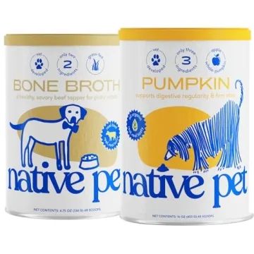 Native Pet Bone Broth & Pumpkin Powder for Dogs | All-Natural, Organic Pumpkin Fiber for Dogs | Huma...