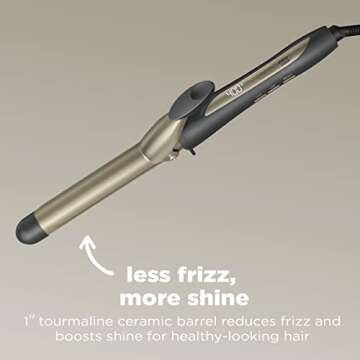 INFINITIPRO BY CONAIR Tourmaline Ceramic 1-Inch Curling Iron – Fast Heat, Frizz-Free & Shiny Curls