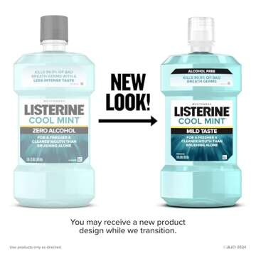 Listerine Zero Alcohol Mouthwash, Alcohol-Free Oral Rinse to Kill 99% of Germs That Cause Bad Breath...