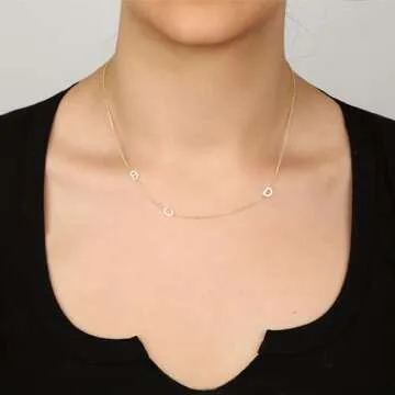 Personalized Gold or Silver Dainty Initial Necklace