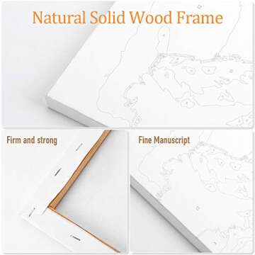 Ginkko Paint by Numbers Kit - Fun DIY Art for Ages 8-100