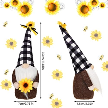 Charming Sunflower Swedish Gnomes for Home Decor