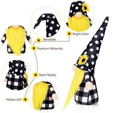 Charming Sunflower Swedish Gnomes for Home Decor