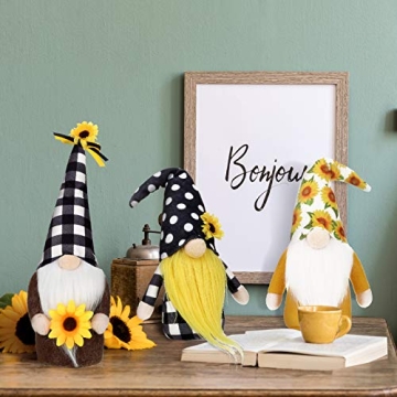 Charming Sunflower Swedish Gnomes for Home Decor