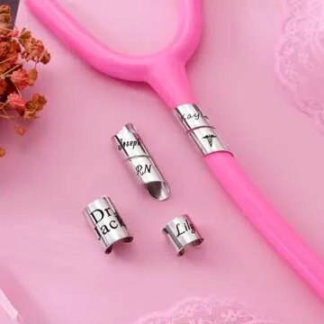 Personalized Stethoscope Name Tag Custom Stethoscope ID Charm Accessories Nurse Gifts for Doctor Vet