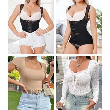 Nebility Women's Tummy Control Bodysuit for Ultimate Shape