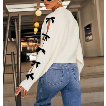 Women Bow Tie Front Leopard Knit Cardigan Sweater Y2k Long Sleeve Crochet Knitted Crop Shirt 2024 Fall Going Out Top