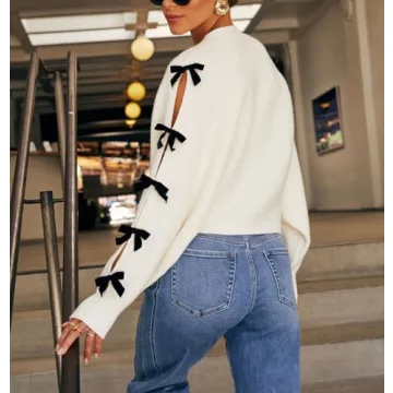 Women Bow Tie Front Leopard Knit Cardigan Sweater Y2k Long Sleeve Crochet Knitted Crop Shirt 2024 Fall Going Out Top