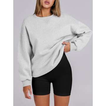 ANRABESS Women’s Cozy Oversized Sweatshirt for Fall
