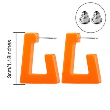 Boao Neon Earrings - Vibrant Retro 1980s Accessories