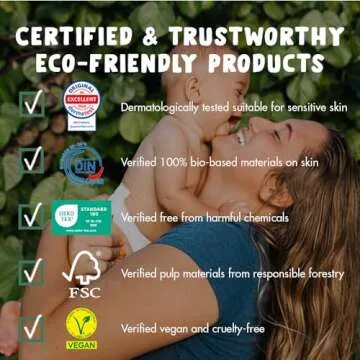 Eco by Naty Eco-Friendly Baby Diapers Newborn - 100% Plant-Based Materials on Skin, Extra Soft, for Sensitive Skin & Super Absorbent (Size 1, 100 Count)