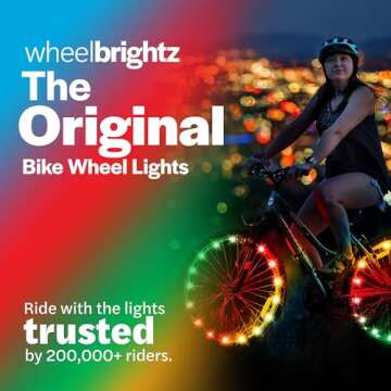 Brightz WheelBrightz Bicycle Wheel Lights (2-Pack Multicolor) - Eye-Catching LED Lights for Bikes