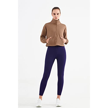 Altiland Half Zip Cropped Pullover for Women