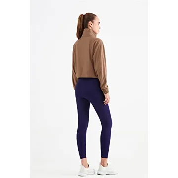Altiland Half Zip Cropped Pullover for Women