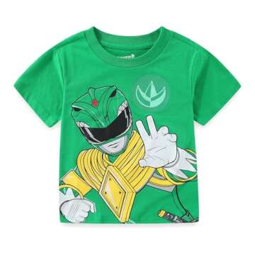 Power Rangers Boys Short Sleeve 4 Pack T-Shirts