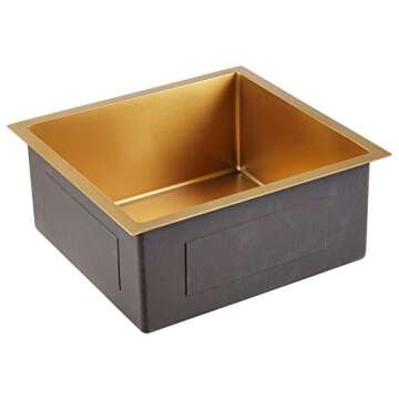 Signature Hardware Atlas 19" Kitchen Sink - Matte Gold