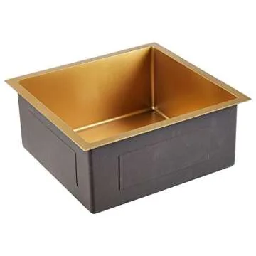 Signature Hardware Atlas 19" Kitchen Sink - Matte Gold