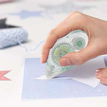 SOONPAM Glue Roller Craft’s Tape Double Side Permanent Adhesive Glue Tape Scrapbook Runner for Cra...