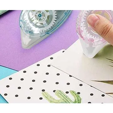 SOONPAM Glue Roller Craft’s Tape Double Side Permanent Adhesive Glue Tape Scrapbook Runner for Crafting Photo Album Cards Making Journal Scrapbooking Supplies Pack of 2