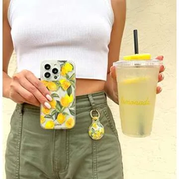 Sonix Phone Case for iPhone 13 Pro Max / 12 Pro Max | Compatible with MagSafe | 10ft Drop Tested | Clear Case with Lemon Print | Lemon Zest
