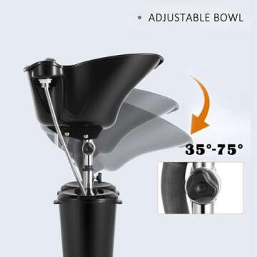 SalonMax Portable Shampoo Bowl with Electric Pump
