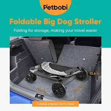 Petbobi Dog Stroller for Medium Dogs - All Terrain Comfort