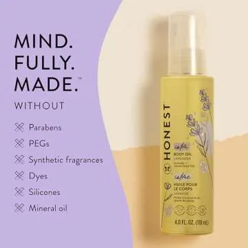 The Honest Company Lavender Infused Calming Body Oil | Moisturize, Nourish, + Soothe Baby's Skin | N...