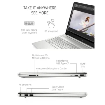 HP 15.6 Laptop Intel Iris Xe Graphics 11th Gen Core i5