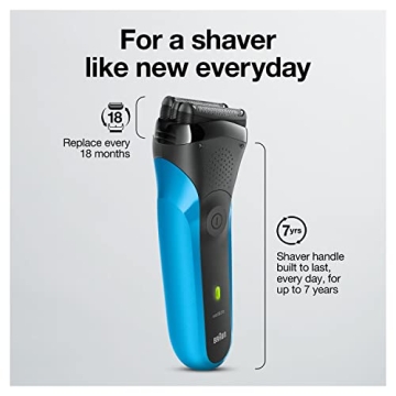 Braun Series 3 Electric Razor: Rechargeable Wet & Dry Shaver