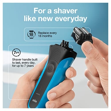 Braun Series 3 Electric Razor: Rechargeable Wet & Dry Shaver